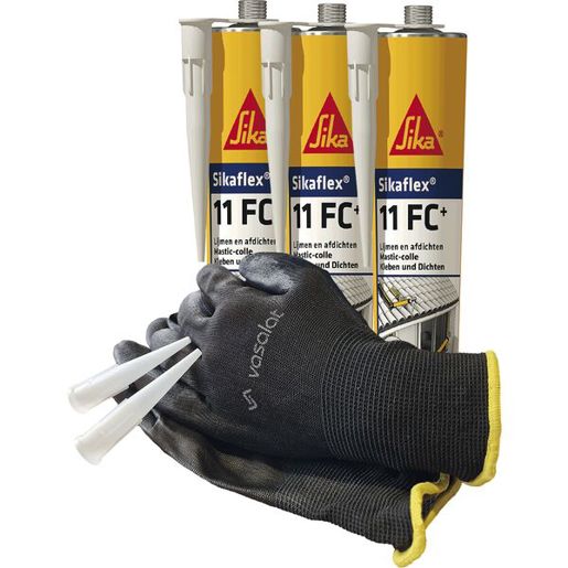 Kleber und Dichtmasse - 3x 300ml - Schwarz mit 5 Düsenspitzen