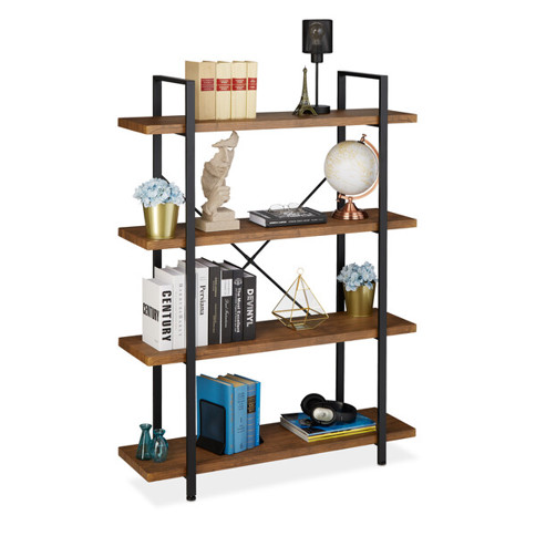 Braunes Bücherregal - (B)105 x (H)140 x (T)33,5 cm - Art. Nr. 10035417_0